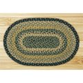 Earth Rugs Black-Mustard-Creme Round Swatch 46-116